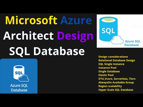 Design Azure cloud SQL Server DataBases Architecture Strategy