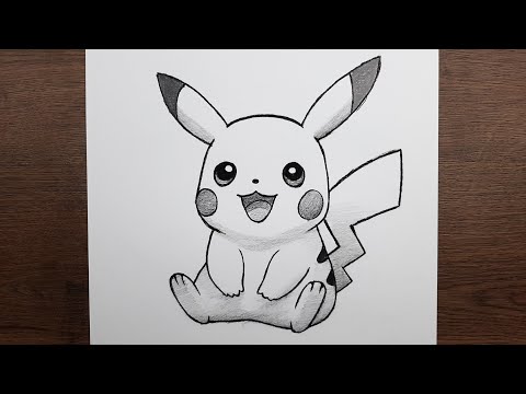 Çizim eğitimi -Yeni başlayanlar için Pikachu adım adım nasıl çizilir - Öğretici kolay çizim