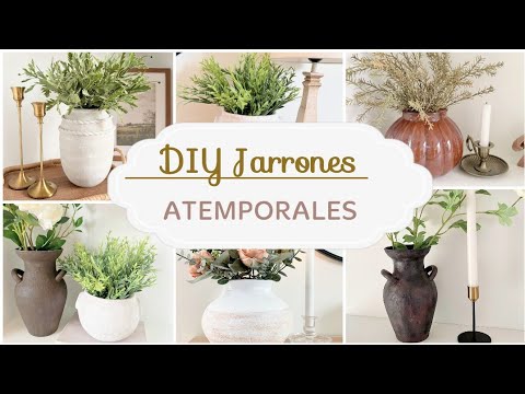 5 DIY TRANSFORMACIÓN JARRONES FÁCIL 🏡 Ideas económicas para hacer Bases Decorativas.