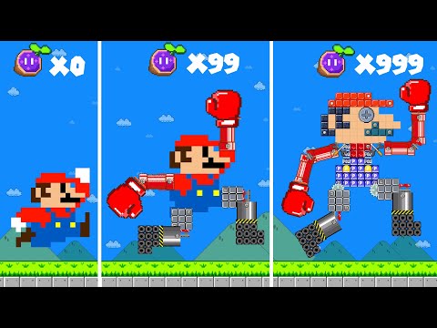 Super Mario Bros. but Every Seed Powerups make Mario become Giant ROBOT | Game Animation