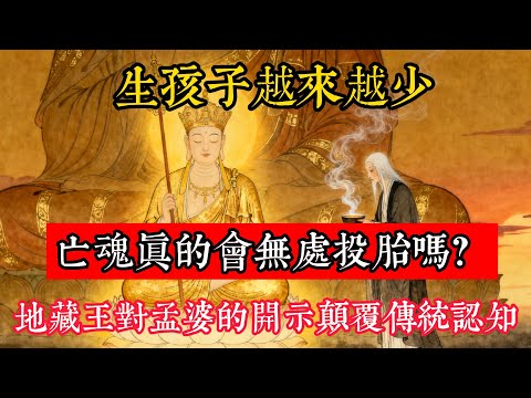 生孩子越來越少，亡魂真的會無處投胎嗎？地藏王菩薩對孟婆的開示，顛覆傳統認知#立地成佛#念佛修行#因果正見#修行障礙化解#生死因果#佛学#佛教