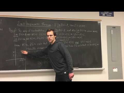 Epsilon delta proofs 4 - Properties of limits I