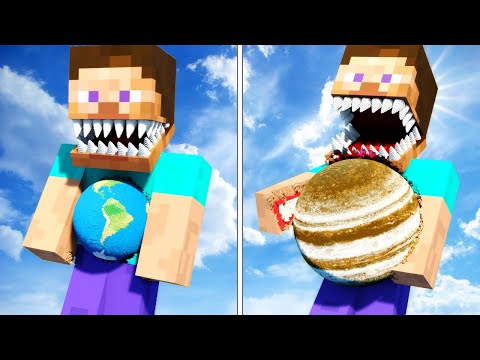 Mini To Big PLANETS vs MONSTER STEVE! | Experiments in Teardown