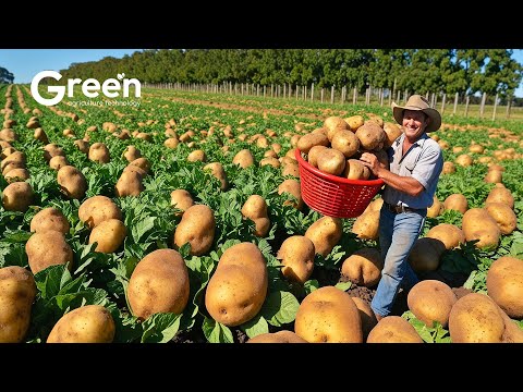 Potato Farming - Potato Harvesting & Potato Chips Making Process 🥔 | Agriculture Technology