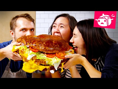 We Tried To Re-Create This Giant 30-Pound Burger • Eating Your Feed • Tasty