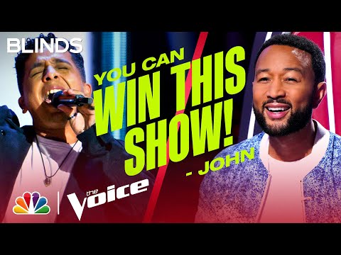 Powerhouse Omar Jose Cardona Belts Out Journey's "Separate Ways" | The Voice Blind Auditions 2022