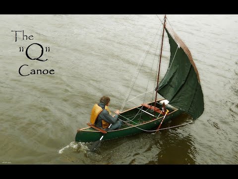 The "Q" canoe ~ Sail Canoe sailing UP the Mississippi river