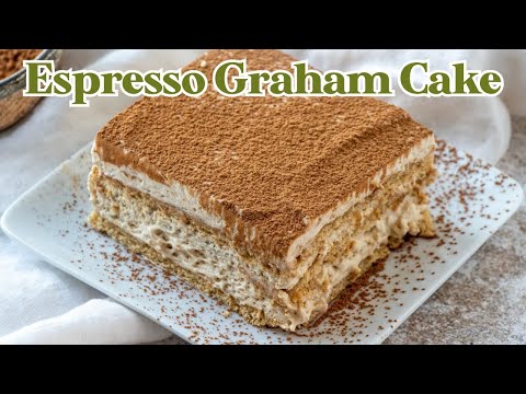 Easy and No bake | Refrigerator Espresso Graham Cake | Icebox Cake