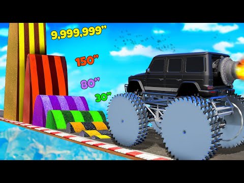 Testing Cars vs HUGE Speed Bumps in GTA 5!