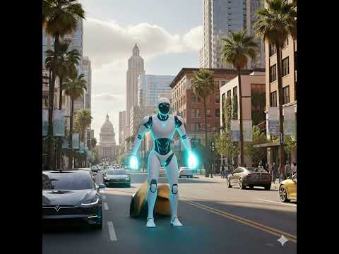 Tesla Cybercab morphs to Optimus robot in Austin! #tesla #electriccar #cybercab #optimus #austin