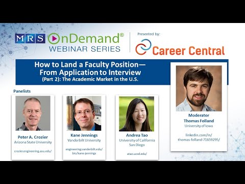 Land a Faculty Position - From Application to Interview: Academic Positions in the U.S.