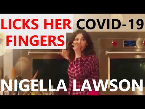 NIGELLA LAWSON LICKS HER FINGERS AND REFUSES TO WASH HER HANDS WITH THE PANDEMIC 31 OCT 2020