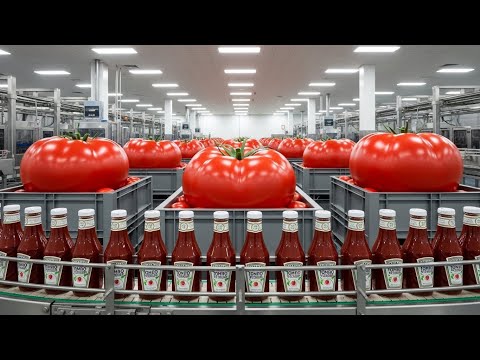 Inside Modern Tomato Factory: How Millions of Bottles Made Every Day | Harvesting and Full Process