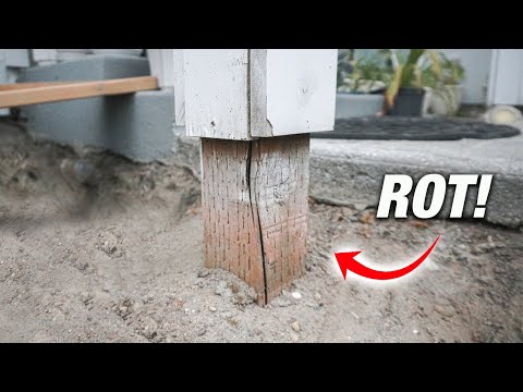 How To Replace A Rotten Wooden Post! DIY