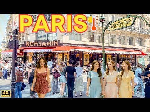 Paris, France 🇫🇷 -  4K PARIS SUNNY DAYS 32° ☀️ 18 June 2025 Paris Walk with  Captions
