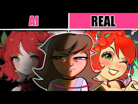 DOING AI TRENDS WITH REAL ART? (And stealing some ai ocs, skillshare, speedpaint, oc, LORE)