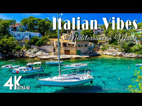 🎶 Italian Vibes & Mediterranean Music 🎶 2+ Hours Scenic Amalfi Coast & Lake Como Relaxation 4K