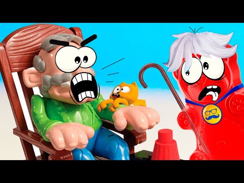 ЗЛОЙ ДЕД УКУСИЛ ЖЕЛЕЙНОГО МЕДВЕДЯ ВАЛЕРУ