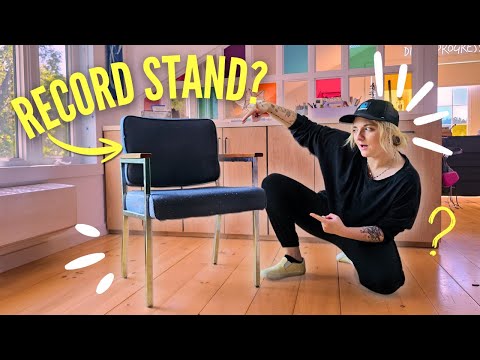 i turn a $10 chair into a record player stand | diy furniture hack