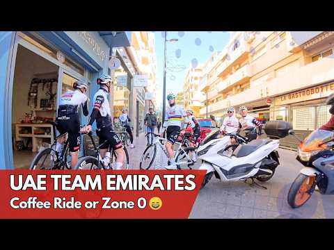 Coffee ride with Tadej Pogacar and UAE Team Emirates XRG