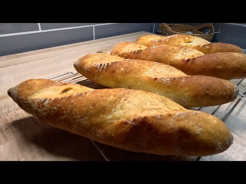 You Won't Buy Bread Again After Trying This! Easy, No-Knead, Bakery-Quality Baguettes 🥖✨