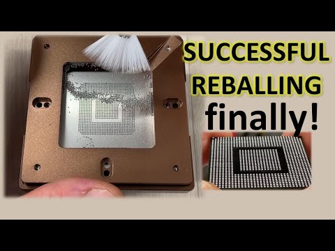 Reballing jig test - finally I can reball a chip too!