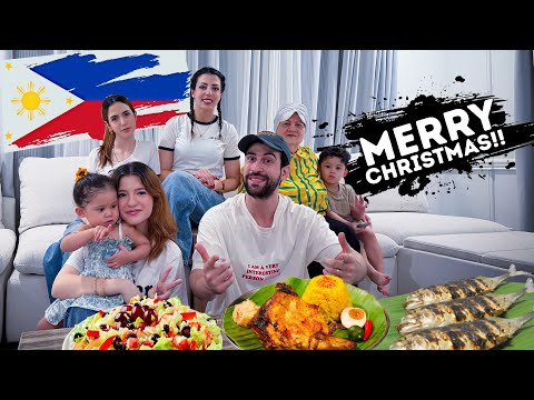 My SYRIAN Family Loves CHRISTMAS in the PHILIPPINES! 🎁🇵🇭 (Filipino Food)