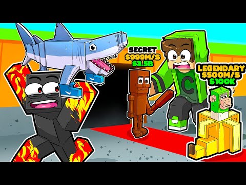 Roubei TODOS Brainrots dos Meus Amigos no Roube um Brainrot no Minecraft