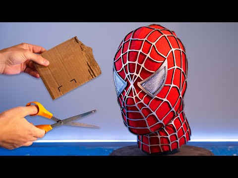 Making a Cardboard SPIDER-MAN mask