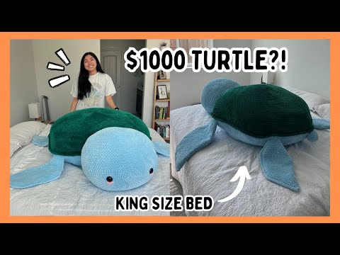 Crocheting A $1,000 Plushie?! Finish My LARGEST Crochet Project With Me 🧶🐢 IT'S DONE! Part 3