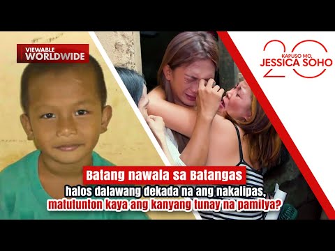 Batang nawala nang halos 2 dekada, matutunton kaya ang tunay na pamilya? | Kapuso Mo, Jessica Soho