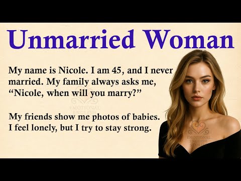 Life of an Unmarried Woman ✅ Emotional English Story (A1/A2 Level) ✅