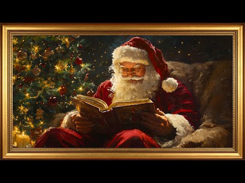 Santa Storytime by Candlelight 🎄 Vintage Cozy Christmas Ambience | 4K Frame TV Art Screensaver