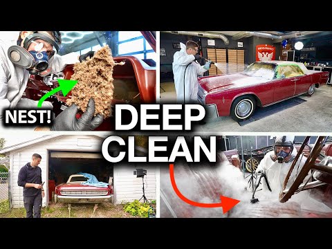 MOST DISGUSTING CAR EVER! First Wash in 27 Years on Gross Lincoln Continental Surprise Reveal