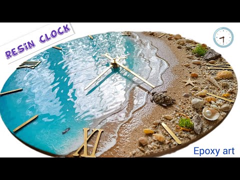 How to Make a Resin Wall Clock with Ocean and Beach Design | Create Professional Resin Cells