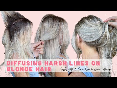 Breaking Up Harsh Lines Hair Tutorial with Highlights & Base Break on Blonde Hair [EASY TECHNIQUE!]