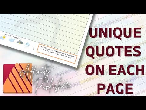 Automatically Apply Daily Quotes to Pages in Affinity Publisher