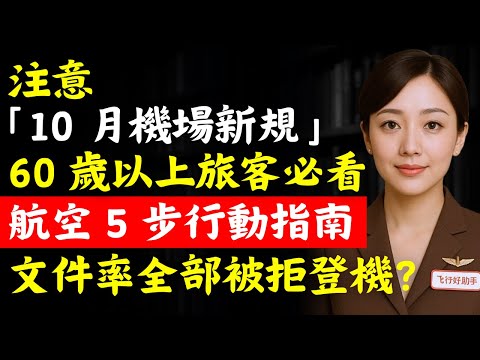 注意！10月機場新規！60歲以上旅客必看出國航空5步行動指南！為什麼材料齊全，依然無法登機？| 神秘未解