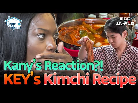 [Sub] Kany's Big Reaction to Key's Kimchi Cooking🍽️ #KEY #KANY