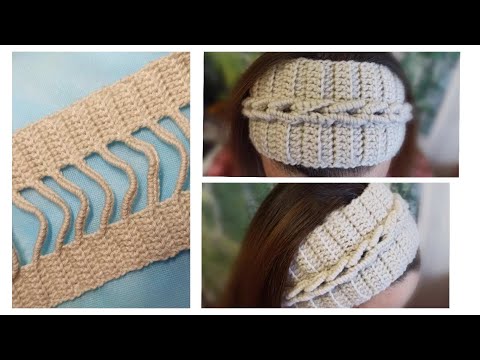 ПОВЯЗКА НА ГОЛОВУ КРЮЧКОМ С КОСАМИ! ПОДРОБНЫЙ МАСТЕР КЛАСС/crochet headband/gehäkeltes Stirnband