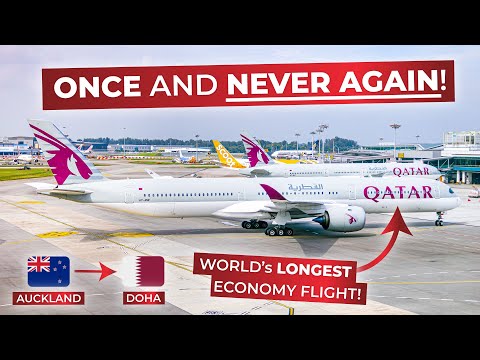 BRUTALLY HONEST REVIEW | World's second-longest flight: Qatar Airways A350-1000 Auckland to Doha!