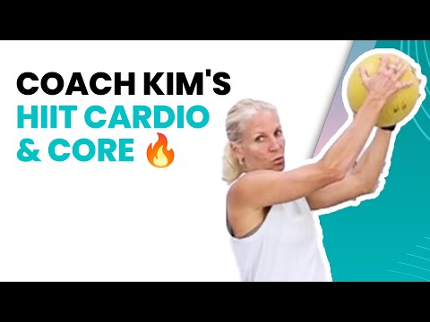 HIIT Cardio & Core Workout with Coach Kim & Medicine Ball 🏋️‍♀️💪