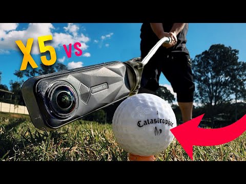Can the Insta360 X5 Survive a Golf Ball? Slow Motion shot!