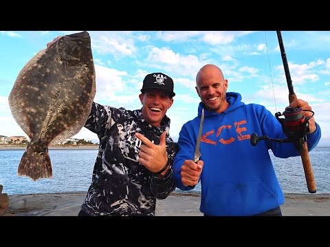 FLOUNDER CATCH N' COOK ON THE BEACH!