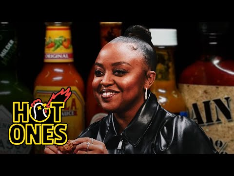 Quinta Brunson Faces Her Fear of Hot Ones While Eating Spicy Wings | Hot Ones