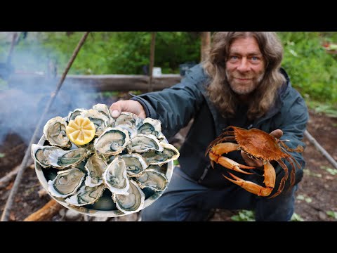 Feasting Like Seafood KINGS $600 Chowder | Cooking Bushcraft Gourmet with @Happy News Network