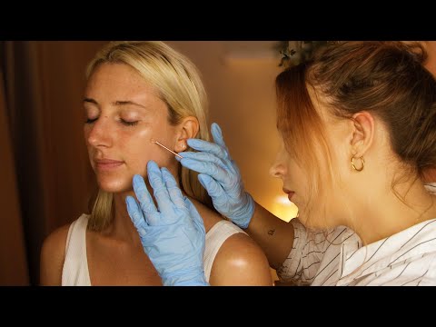 ASMR Real Person Face Mapping, Hairline & Back Skin Exam Roleplay