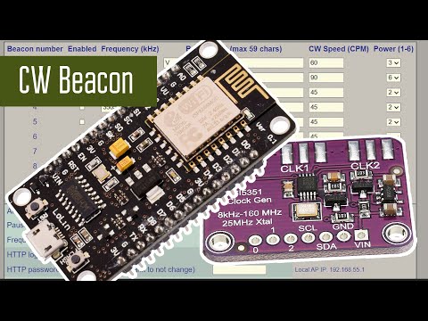 Beacon controlled via the Internet. Web interface, Si5351, ESP8266 and Arduino