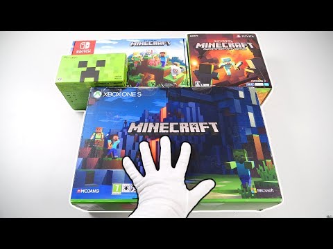The Ultimate MINECRAFT Consoles Unboxing (Xbox One, Nintendo Switch, PlayStation Vita, 2DS XL)