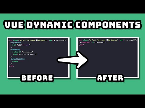Write Reusable Code with Vue DYNAMIC COMPONENTS